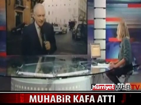 MUHABİR CANLI YAYINDA BÖYLE KAFA ATTI