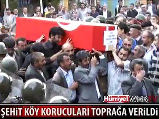 ŞEHİT KÖY KORUCULARI SON YOLCULUKLARINA UĞURLANDI