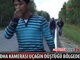 UÇAĞIN DÜŞTÜĞÜ BÖLGEDEN GÖRÜNTÜLER