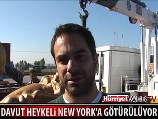 10 METRELİK HEYKEL YOLA ÇIKTI
