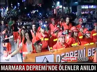 MARMARA DEPREMİNDE ÖLENLER ANILDI