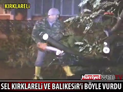 SAĞANAK YAĞIŞ KIRKLARELİ VE BALIKESİR'İ VURDU
