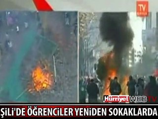ŞİLİ'DE ÖĞRENCİLER SOKAKLARA DÖKÜLDÜ