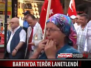 BARTIN'DA TERÖRE LANET MİTİNGİ