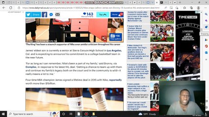 BRONNY JAMES JUST SIGHNED WITH NIKE FOR 1 BILLION LIFE TIME CONTRACT