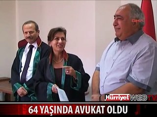 64 YAŞINDA AVUKAT OLDU