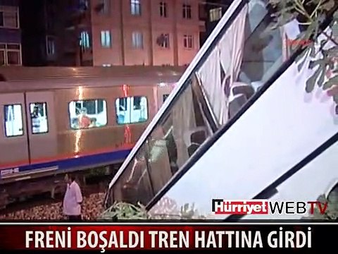 MİDİBÜS TREN HATTINA GİRDİ