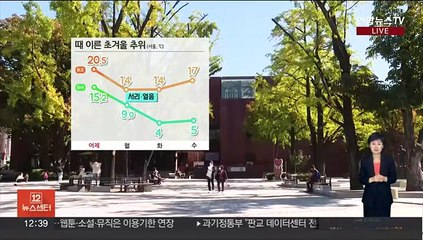 [날씨] 때 이른 초겨울 추위…내일 기온 더 낮아져