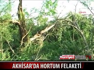 AKHİSAR'DAKİ HORTUM DEHŞETİ KAMERADA