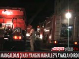 MANGALDAN ÇIKAN YANGIN BÜYÜK PANİK YARATTI