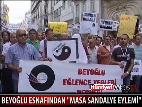 BEYOĞLU ESNAFINDAN MASA EYLEMİ