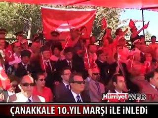 ÇANAKKALE 10. YIL MARŞI İLE İNLEDİ