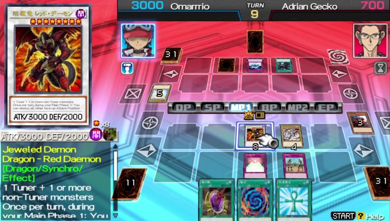 Yugioh Tag Force Arc V Special : Jeweled Demon Dragon-Red Daemon VS Adrian Gecko Deck