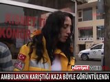 AMBULANSIN KARIŞTIĞI KAZA KAMERADA