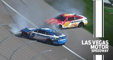 Kyle Larson, Bubba Wallace make contact, cause wreck at Las Vegas