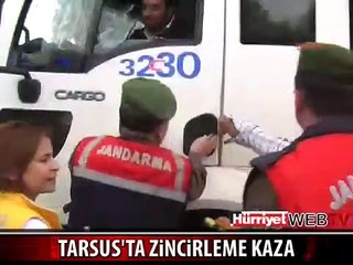 KAMYON PARK HALİNDEKİ ARAÇLARA ÇARPTI