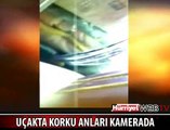 UÇAĞIN TAVANINDA KOCA DELİK AÇILDI