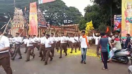 स्वयं सेवकों ने घोष की धुन पर मिलाए कदम