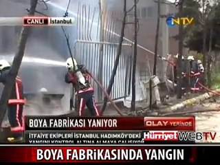 BOYA FABRİKASINDA BÜYÜK YANGIN