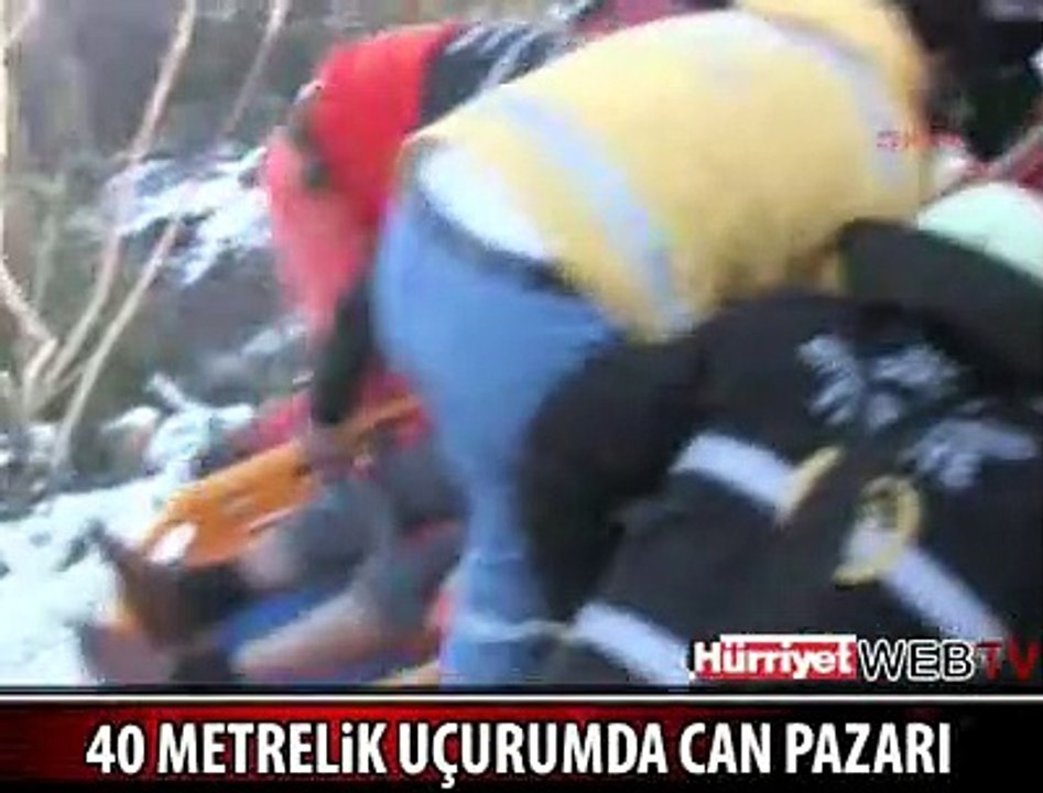 HALATLA UÇURUMDAN ÇIKARILDI