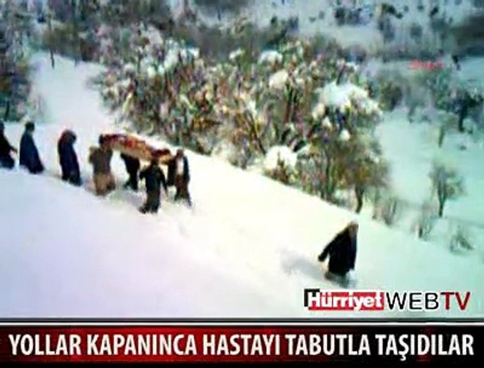 HASTAYI TABUTLA TAŞIDILAR