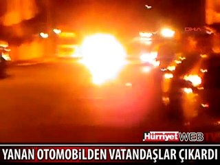 ŞOK GEÇİREN SÜRÜCÜYÜ VATANDAŞLAR KURTARDI