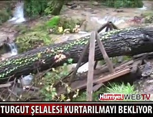 TURGUT ŞELALESİ CAN ÇEKİŞİYOR