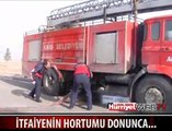 İTFAİYENİN HORTUMU DONUNCA...