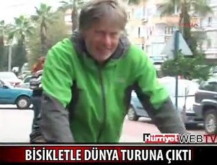 BİSİKLETİYLE DÜNYA TURUNA ÇIKTI