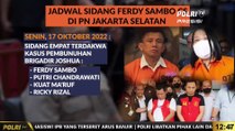 GRAFIS : Jadwal Sidang Ferdy Sambo CS di PN Jakarta Selatan