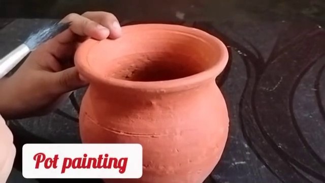 pot painting, home made pot, diwali rangoli painting, 2022 dewali