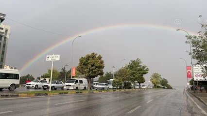 GAZİANTEP - Sağanak sonrası gökkuşağı oluştu