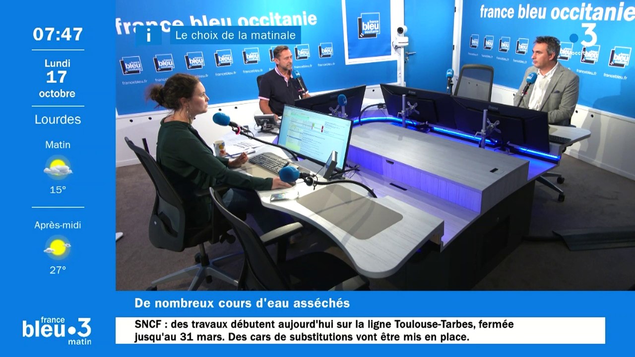 Sécheresse et ressources en eau : Guillaume Choisy, directeur général de l'Agence de l'eau Adour Garonne sur France Bleu Occitanie