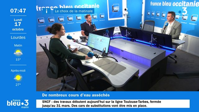 Sécheresse et ressources en eau : Guillaume Choisy, directeur général de l'Agence de l'eau Adour Garonne sur France Bleu Occitanie