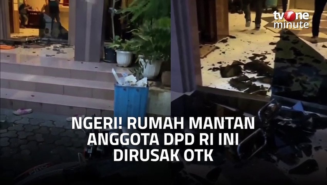 Rumah Mantan Anggota DPD RI Diserang OTK _ tvOne Minute