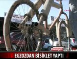 EGZOZ HURDALARINDAN BİSİKLET YAPTI
