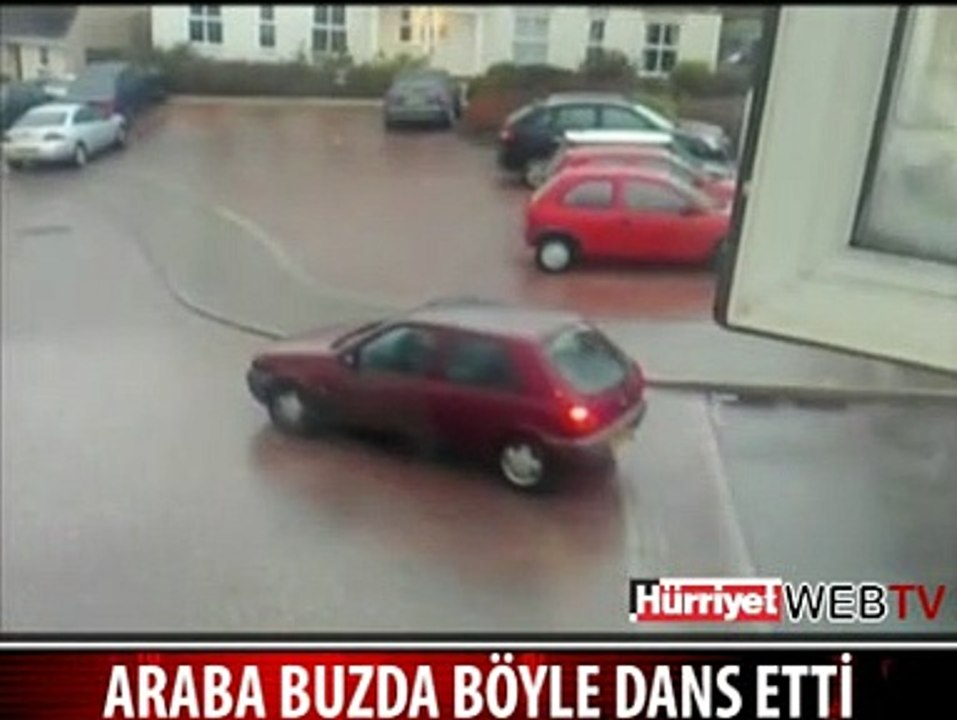 BUZDA ARABA BÖYLE KAYDI