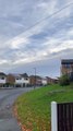 Military helicopters flying low over Sheffield