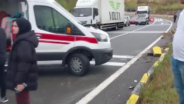 Direksiyon hakimiyetini kaybetti otomobil takla attı: 2 yaralı