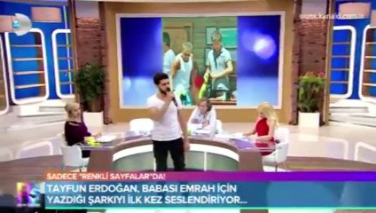 Tayfun Erdoğan, babası Emrah için yazdığı şarkıyı televizyonda ilk kez söyledi