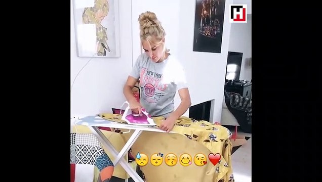 Hamarat Meryem! Kendini ev işine verdi