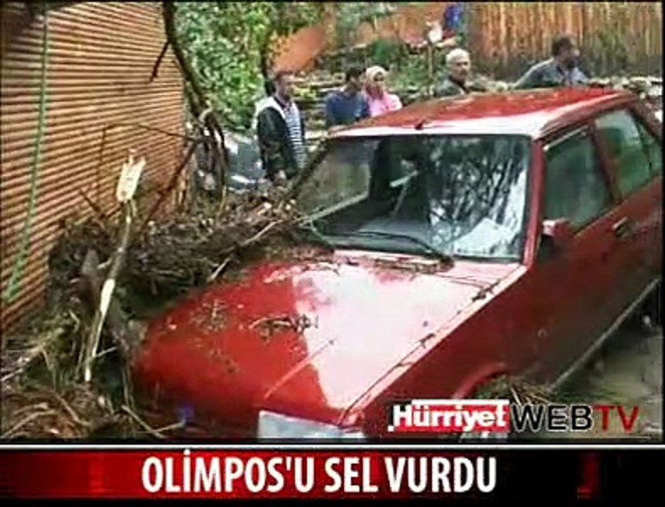 OLİMPOS'U SEL VURDU
