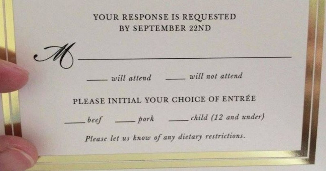 États-Unis : un couple propose à ses invités de manger des enfants lors de son mariage