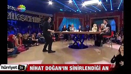 Nihat Doğan'ın sinirlendiği an