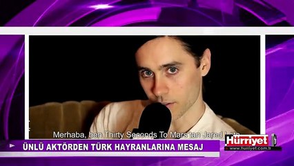 DÜNYACA ÜNLÜ AKTÖRDEN TÜRK HAYRANLARINA MESAJ