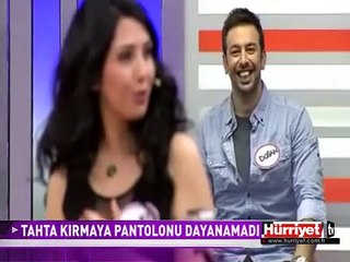 YARIŞMACININ PANTOLONU BÖYLE YIRTILDI