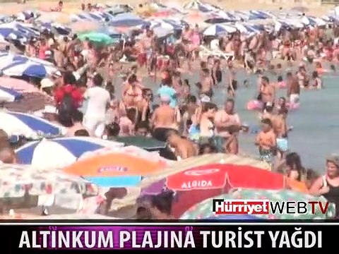 ALTINKUM PLAJI TIKLIM TIKLIM OLDU