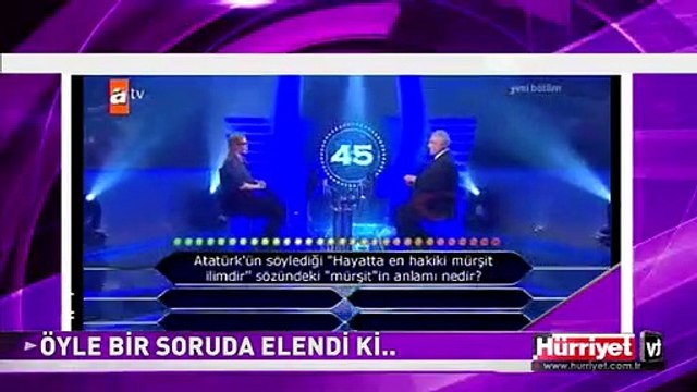 ÜNİVERSİTELİ YARIŞMACI ÖYLE BİR SORUDA ELENDİ Kİ..