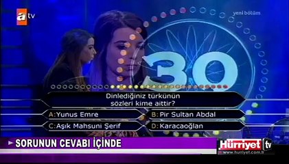 KİM MİLYONER OLMAK İSTER'DE BÜYÜK DALGINLIK