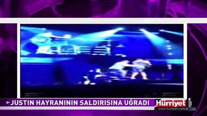JUSTIN SAHNEDE HAYRANININ SALDIRISINA UĞRADI